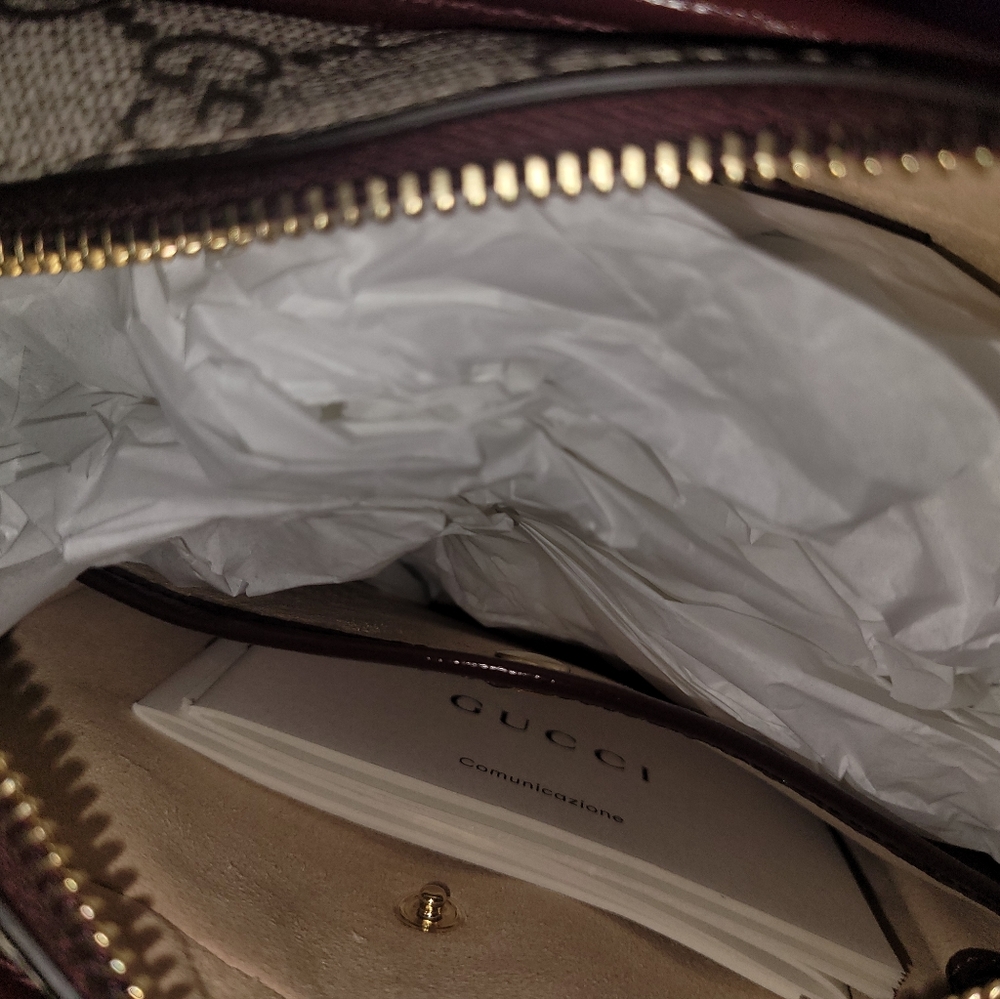 Beige/ebony GG Supreme canvas, with brown  travel pouch - Picture 3 of 6
